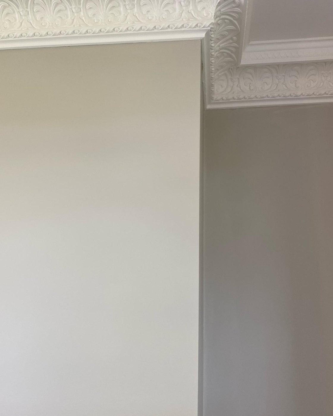 The restored coving and cornice